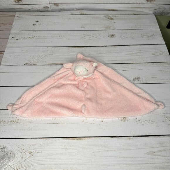 Angel Dear Pink Lamb Security Blanket Lovey Plush Knots Baby Nursery Toy Pastel - Picture 2 of 11